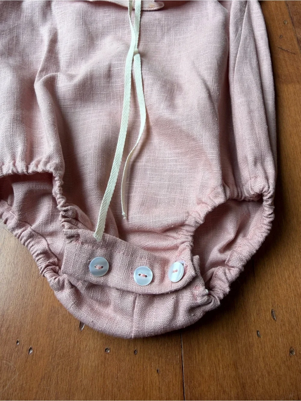 Ruffled Collar Pink Baby One-Piece Romper